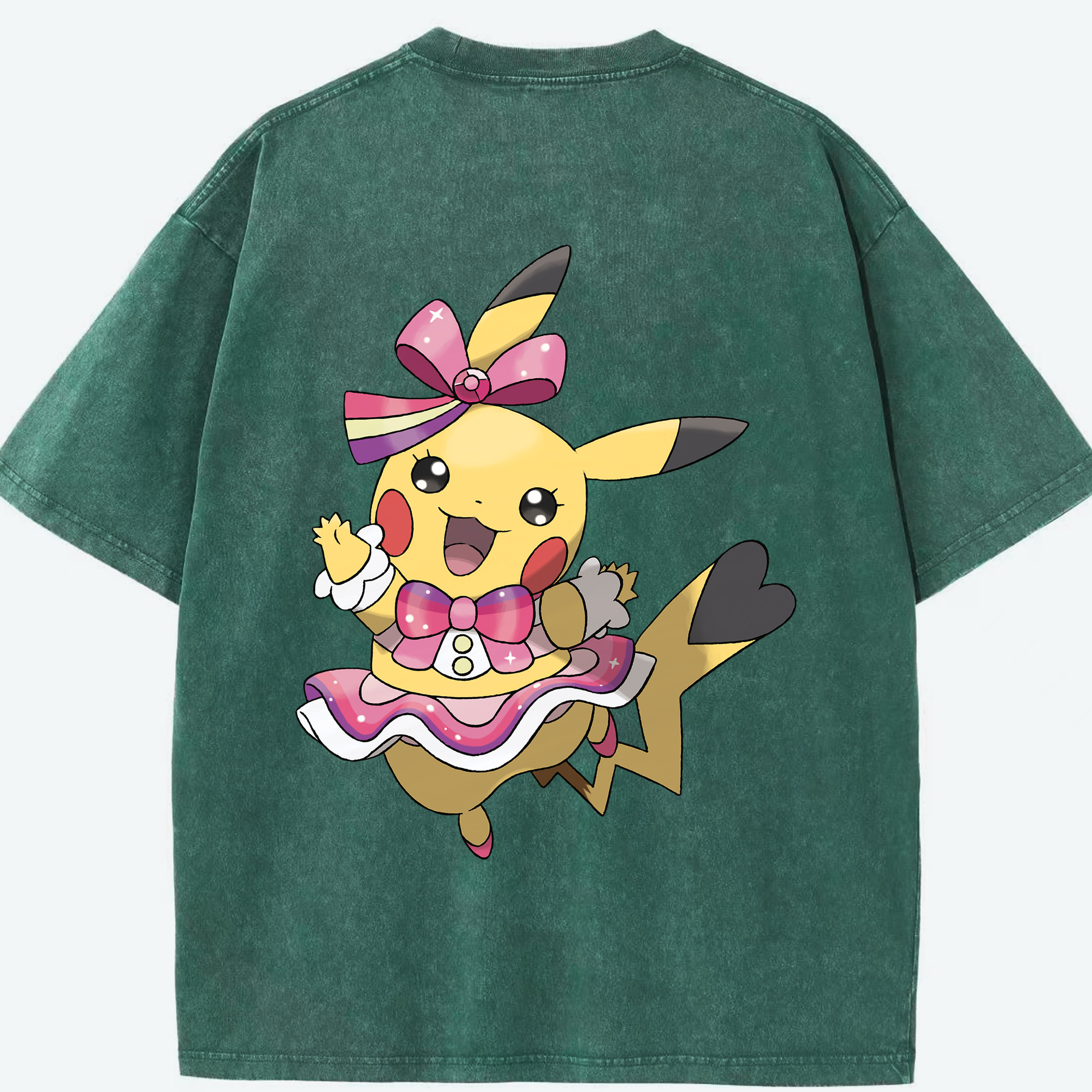 （画像用） ポケットモンスター Pokémon 綿100% ヴィンテージ風 半袖Tシャツ（背面プリント）